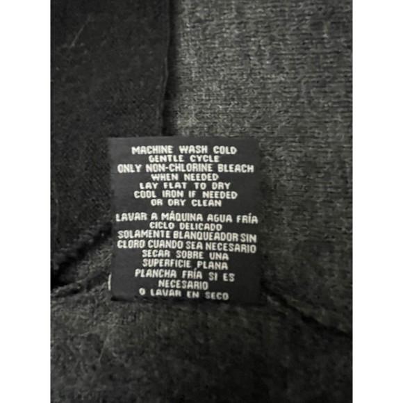 BNCI By Blanc Noir Black Gray Wool Blend Hooded Open Cardigan Pockets Sz Small - Picture 8 of 9